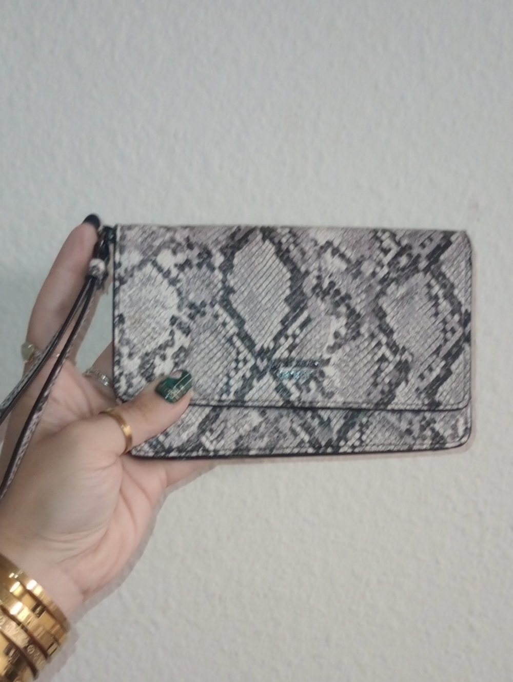 Victoria Secret Snake-Embossed Wristlet Wallet